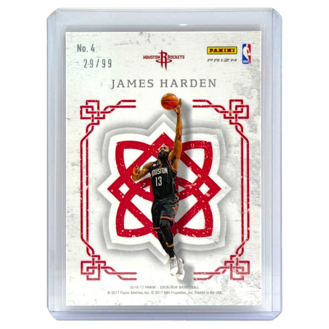 PANINI NBAカード EXCALIBUR PRIZM JAMES HARDEN ROCKETS /99 #4 中古 IT1