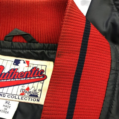 Majestic インディアンス スタジャン メンズ 秋冬 ナイロン ネイビー/レッド XLサイズ 中古 M1