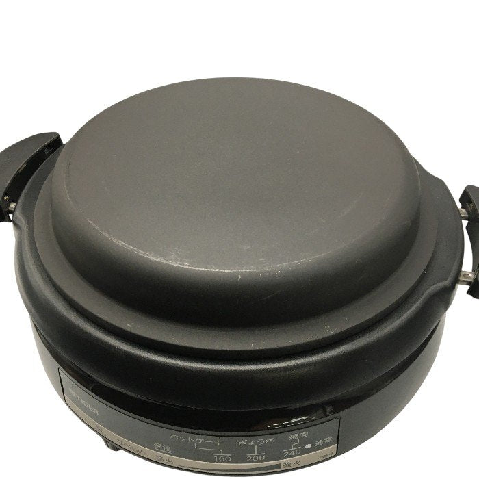 タイガー グリル鍋 3.5L プレート 2枚 タイプ 深鍋 焼肉 プレート 蓋 付き CQE-B200-TH 中古 Y4