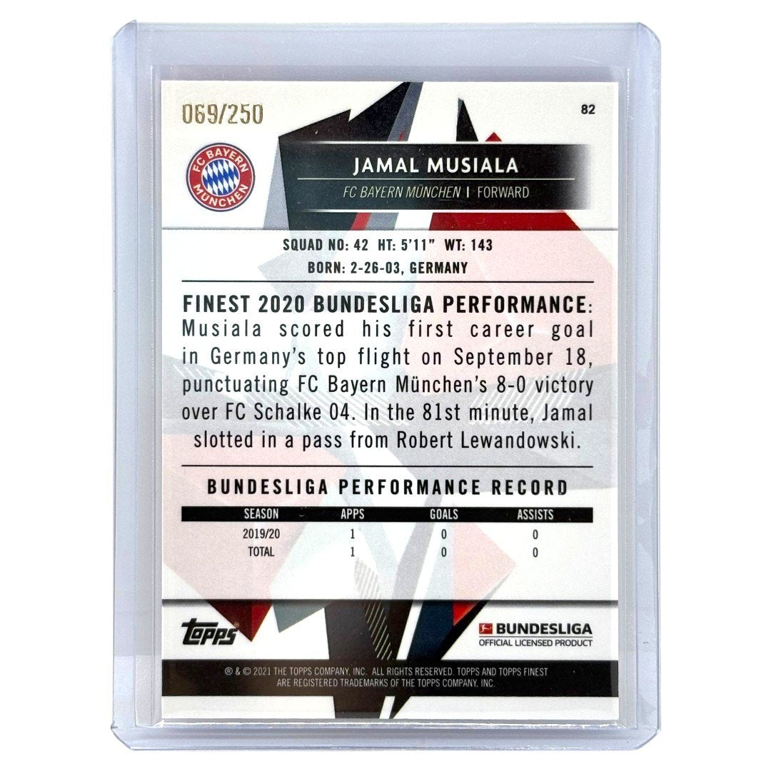 TOPPS サッカーカード FINEST JAMAL MUSIALA BAYERN MUNCHEN /250 #82 中古 IT1