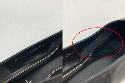 REGAL リーガル レディース プレーン ローヒールパンプス ブラック 6668 サイズ24.5cm 中古 D4