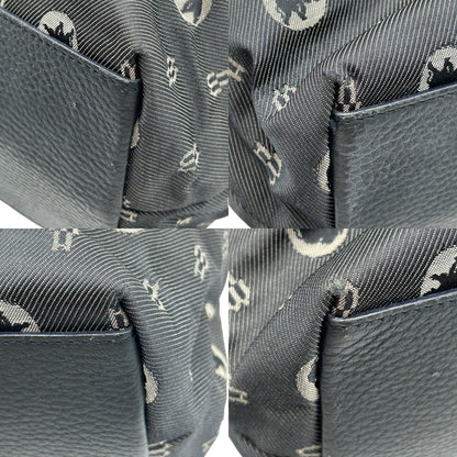 HUNTING WORLD ハンティングワールド ハンドバッグ 鞄 丸ハンドル ブランド レザー キャンバス 中古 W４