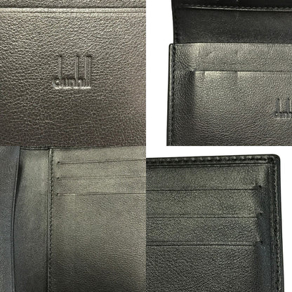 dunhill ダンヒル サイドカー 名刺入れ/カードケース メンズ レザー ロゴプレート ビジネス ブラック QD4700A 中古 T1