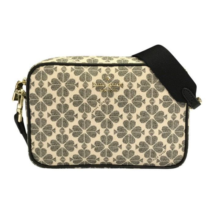 kate spade ケイトスペード ショルダーバッグ レディース PVC スペードフラワー ブラック/ホワイト KK063 中古 T1