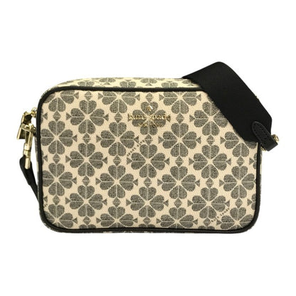 kate spade ケイトスペード ショルダーバッグ レディース PVC スペードフラワー ブラック/ホワイト KK063 中古 T1