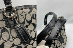 COACH コーチ シグネチャー サイドファスナー トートバッグ F19249 中古 D4