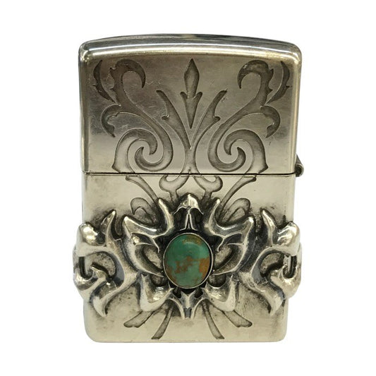 ZIPPO ジッポー ターコイズ オイルライター リバーシブル 立体 コレクション 中古 T1