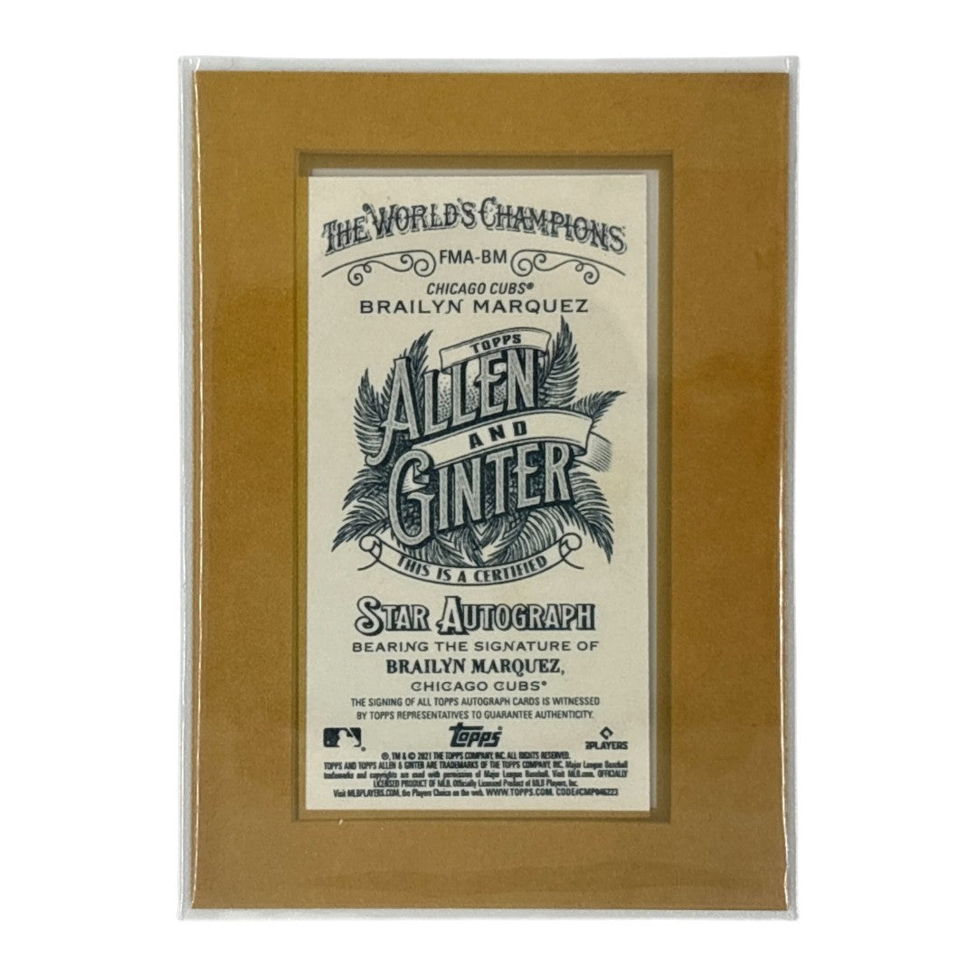 TOPPS MLBカード ALLEN & GINTER BRAILYN MARQUEZ CHICAGO CUBS #FMA-BM 中古 IT1