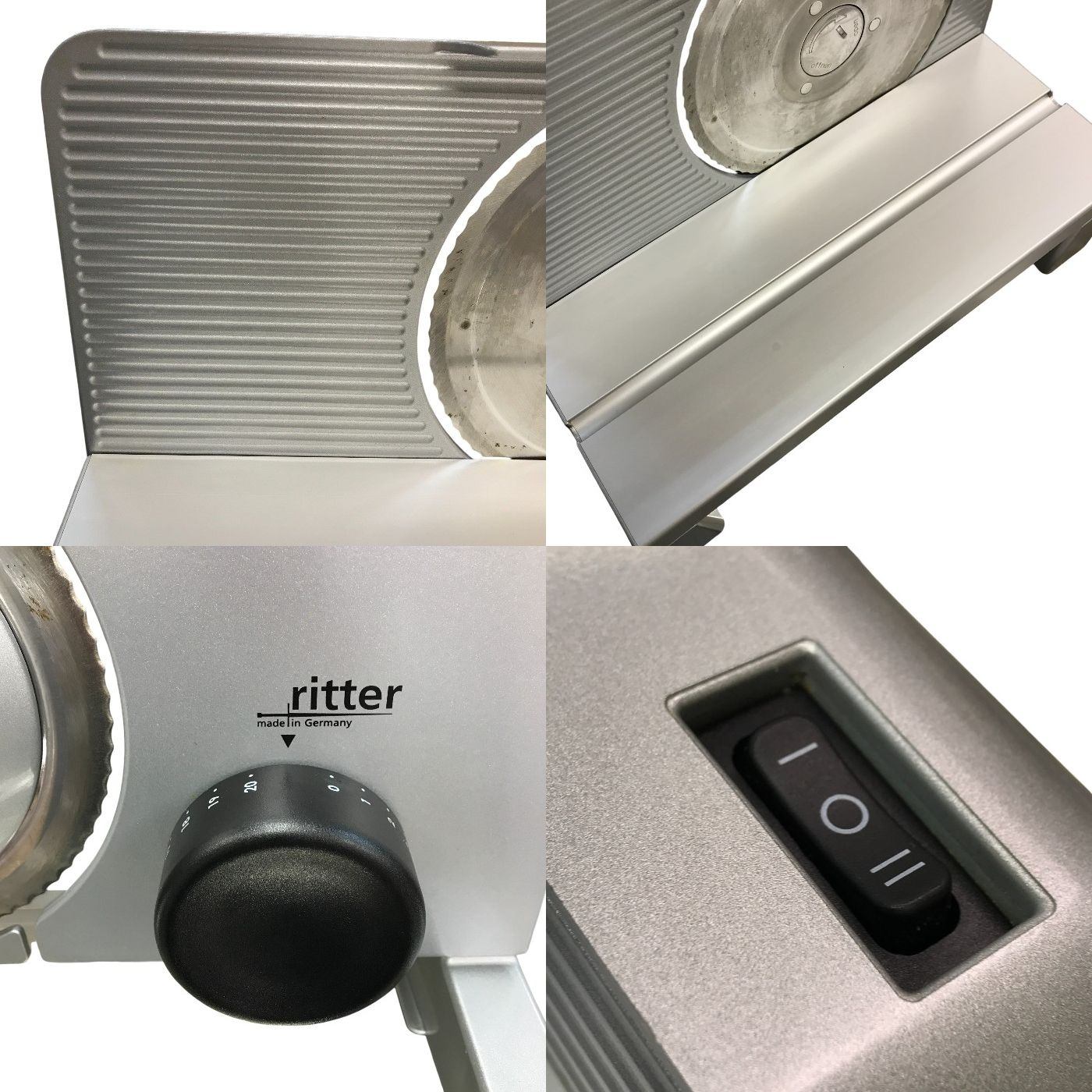 ritter 電動スライサー シルバー 無段階調節 パン/お肉 食材スライス E16 中古 T1
