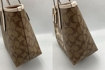 COACH コーチ シグネチャー ミニ シティ トート ホース アンド スレイ CM183 中古 D4