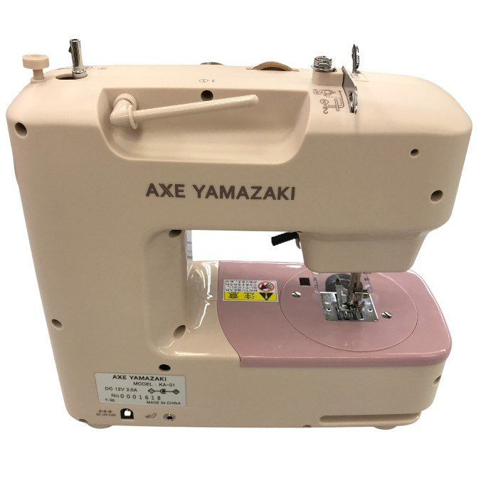 アックスヤマザキ 電子ミシン コンパクトミシン 小型 初心者 シンプル 簡単 ブラッシュピンク KA-01 中古 Y1