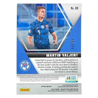 PANINI サッカーカード MOSAIC UEFA EURO PRIZM MARTIN VALJENT SLOVAKIA /99 #89 中古 IT2