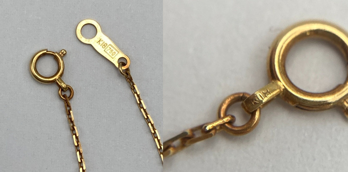 K18 3連パール ネックレス 中古 D4