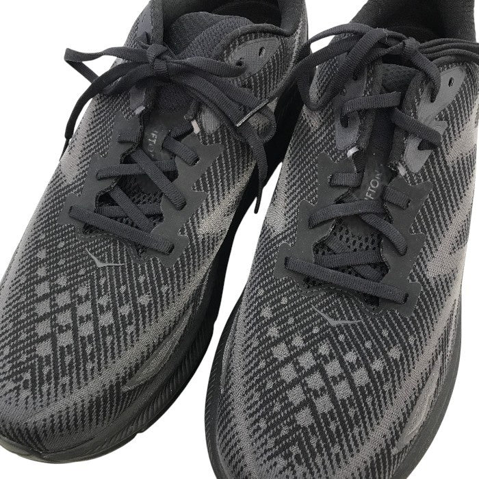 HOKA ONE ONE ホカオネオネ ランニングシューズ クリフトン 9/1127895 ブラック 31cm 中古 Y1