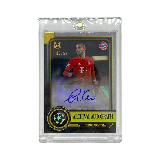TOPPS サッカーカード MUSEUM COLLECTION ARCHIVAL AUTOGRAPH THIAGO ALCANTARA BAYERN MUNCHEN 08/50 #AA-TA 中古 IT1