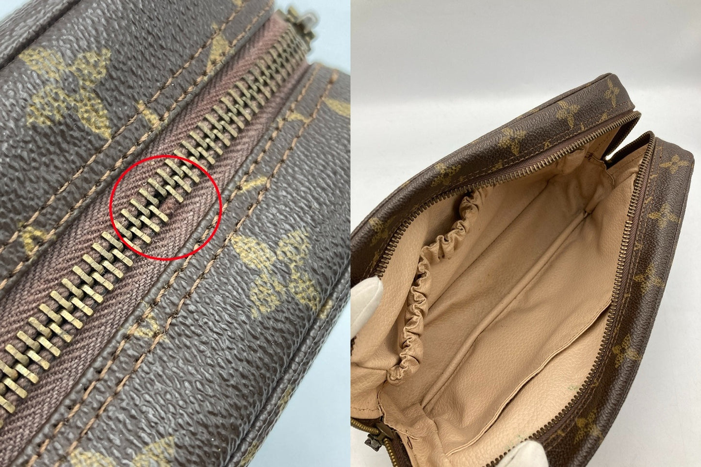 LOUIS VUITTON ルイヴィトン モノグラム トゥルース トワレット 23 ポーチ セカンドバッグ M47524 中古 D4