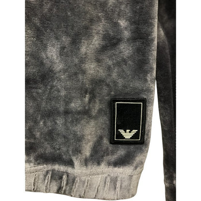 EMPORIO ARMAN エンポリオアルマーニ プルオーバー メンズ 秋冬 フード ベロア グレー XS 中古 M1