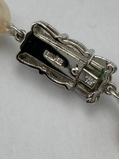 シルバー 7mmパール ネックレス 中古 D4