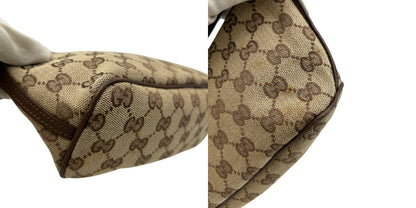 GUCCI グッチ GGキャンバス アクセサリーポーチ ミニ ハンド バッグ 039 1103 2123 鞄 ブランド 小さめ ブラウン 中古 W４