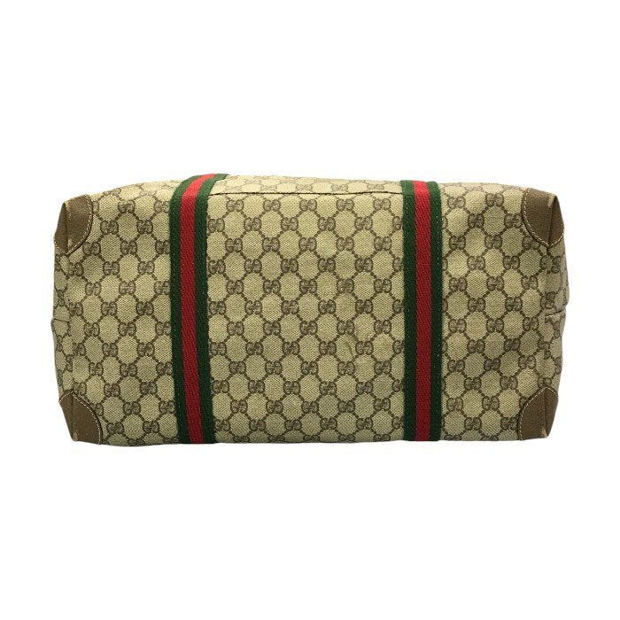 GUCCI グッチ ボストンバッグ ユニセックス オールド シェリー 旅行 大型 ショルダーバッグ PVC ブラウン 6211 中古 T1