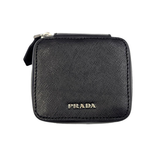PRADA プラダ コンタクトケース SAFFIANO サフィアーノ ブラック 2ARA18 中古 T1