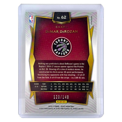 PANINI NBAカード SELECT PRIZM DEMAR DEROZAN RAPTORS /149 #62 中古 IT1
