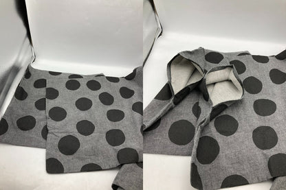 SOU・SOU ソウソウ 岡田縫工所 草衣 上 水玉 サイズS グレー 中古 D4