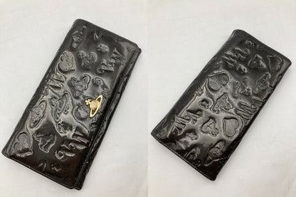 Vivienne Westwood ヴィヴィアンウエストウッド エナメル 2つ折り 長財布 中古 D4