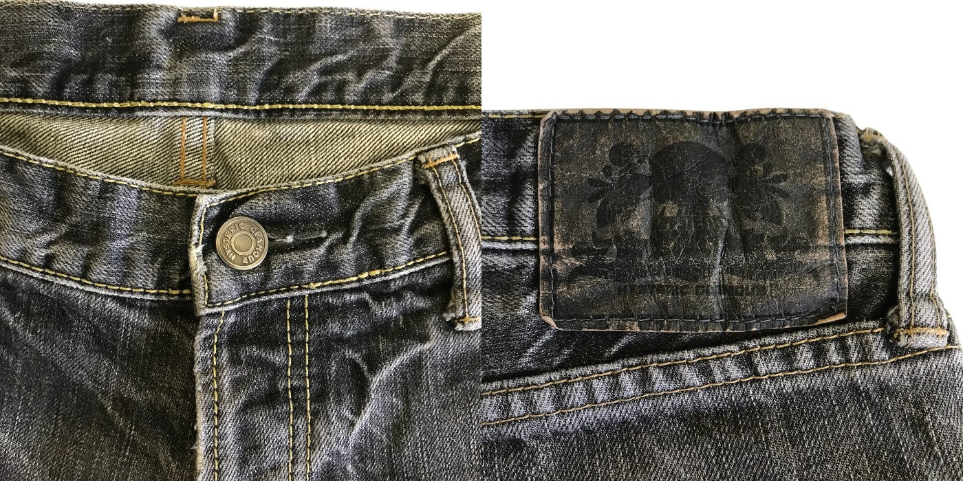 HYSTERIC GLAMOUR ヒステリックグラマー ジーンズ メンズ スタッズ ダメージ加工 32インチ デニム ボトムス カジュアル 中古 W1