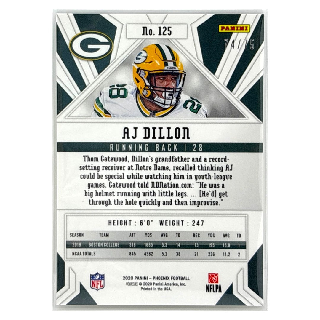 PANINI NFLカード PHOENIX AJ DILLON GREEN BAY PACKERS /75 #125 中古 IT1