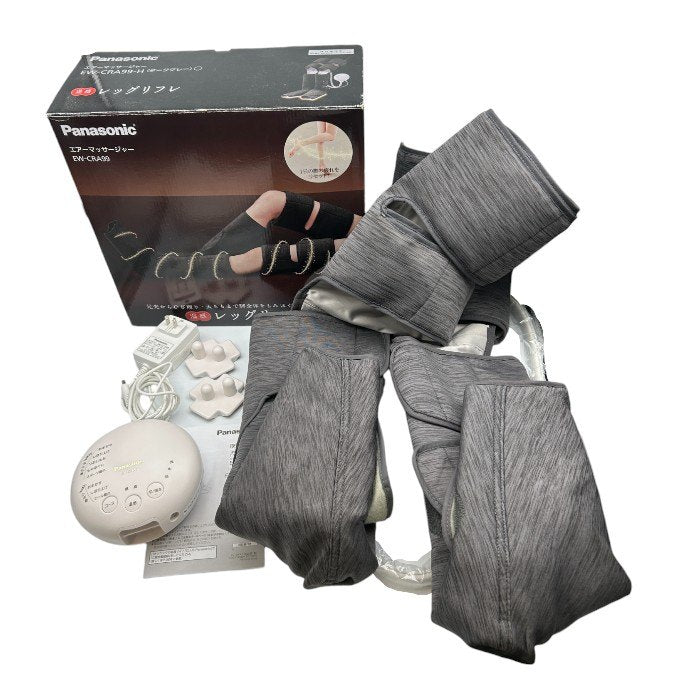 パナソニック エアーマッサージャー レッグリフレ ひざ/太もも巻き対応 温感機能搭載 ダークグレー EW-CRA99-H 医療機器認証番号：231AHBZX00012000 Panasonic マッサージ機 家電 脚 中古 W1