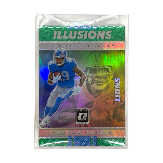 PANINI NFLカード DONRUSS OPTIC ILLUSIONS PRIZM KENNY GOLLADAY ANQUAN BOLDIN DETROIT LIONS 1/5 #26 中古 IT1