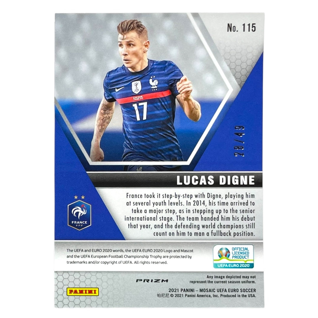 PANINI サッカーカード MOSAIC UEFA EURO PRIZM LUCAS DIGNE FRANCE /49 #115 中古 IT2