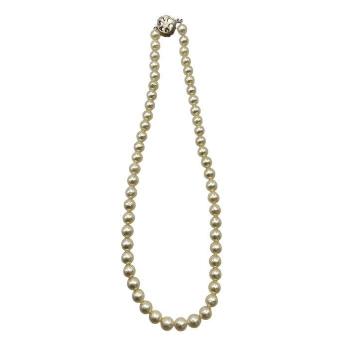 SILVER シルバー 4.5mmー7mm パール ネックレス レディース アクセサリー おしゃれ 真珠 中古 W４