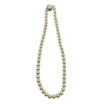 SILVER シルバー 4.5mmー7mm パール ネックレス レディース アクセサリー おしゃれ 真珠 中古 W４