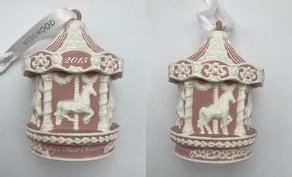WEDGWOOD ウエッジウッド 2015 クリスマスオーナメント メリーゴーラウンド 中古 D4