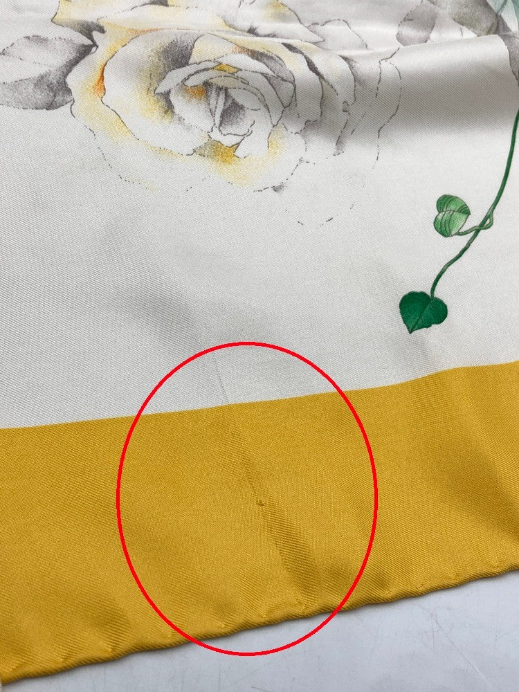 GUCCI グッチ スカーフ シルク100％ フローラ 花柄 中古 D4