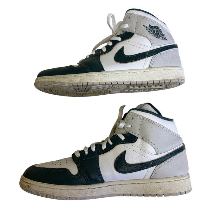 NIKE AIR JORDAN 1 MID SE white/oxdized green-sail fq7720-103 オキシダイズドグリーン 28cm ナイキ スニーカー 靴 シューズ メンズ 中古 W1