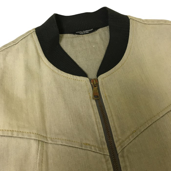 DOLCE & GABBANA ドルチェ&ガッバーナ ブルゾン メンズ デニム ジップアップ グレー 44サイズ アウター 秋 冬 中古 W1