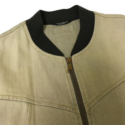 DOLCE & GABBANA ドルチェ&ガッバーナ ブルゾン メンズ デニム ジップアップ グレー 44サイズ アウター 秋 冬 中古 W1