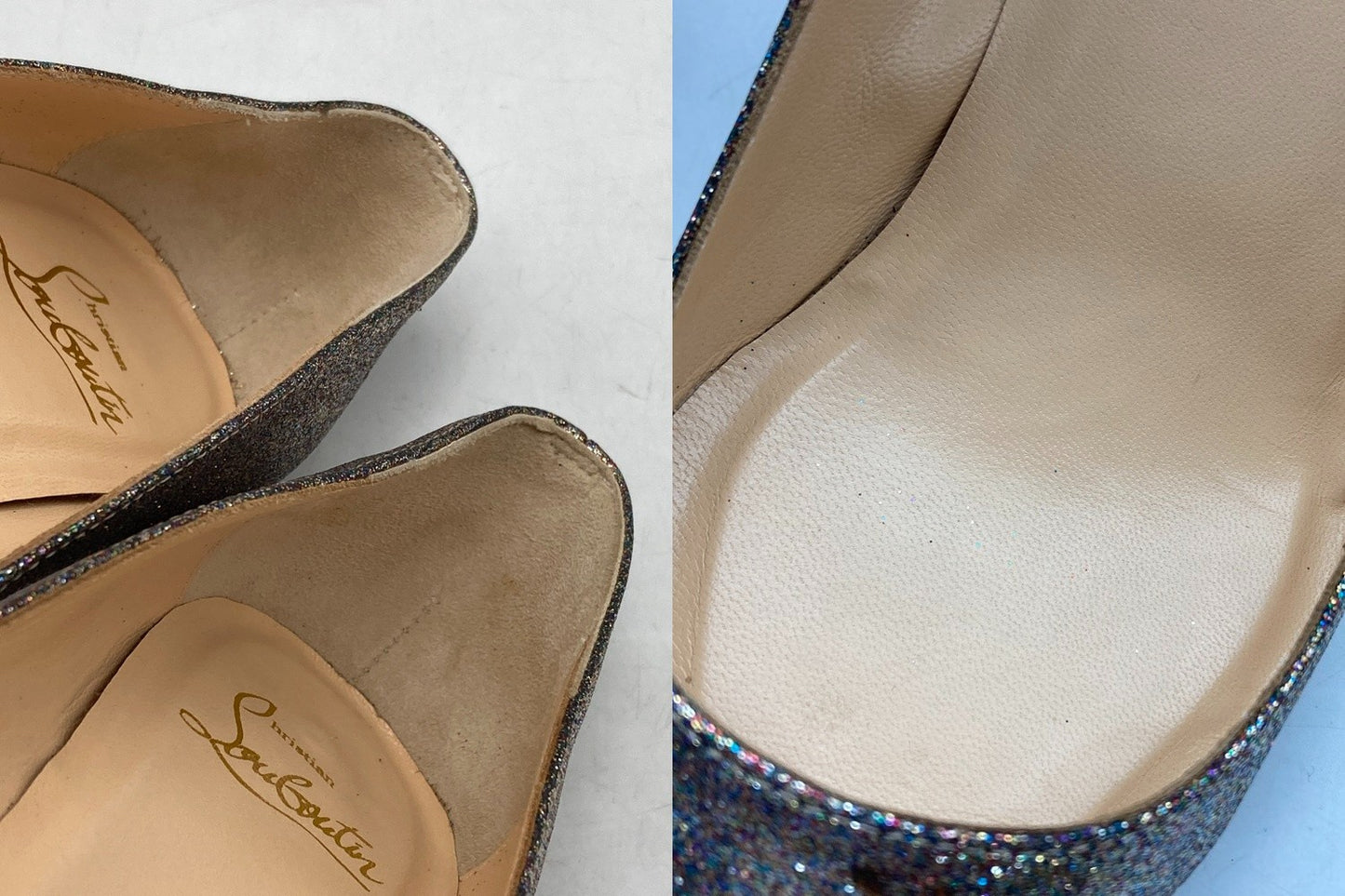 Christian Louboutin クリスチャンルブタン ピガール 85 グリッター ミニ パンプス サイズ35.5 レディース 中古 D4