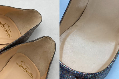 Christian Louboutin クリスチャンルブタン ピガール 85 グリッター ミニ パンプス サイズ35.5 レディース 中古 D4