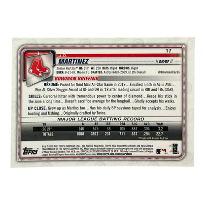 TOPPS MLBカード BOWMAN CHROME J.D. MARTINEZ BOSTON RED SOX /250 #17 中古 IT2