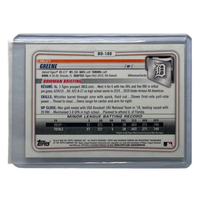 TOPPS MLBカード BOWMAN CHROME RILEY GREENE DETROIT TIGERS /50 #BD-180 中古 IT2