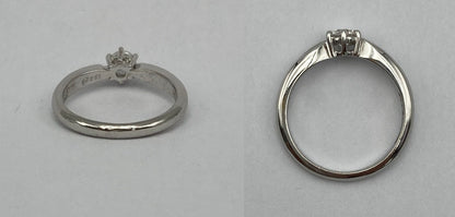 寺内宝飾 Pt900 1Pダイヤ 0.26ct リング 10号 中古 D4