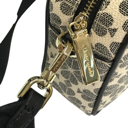 kate spade ケイトスペード ショルダーバッグ レディース PVC スペードフラワー ブラック/ホワイト KK063 中古 T1