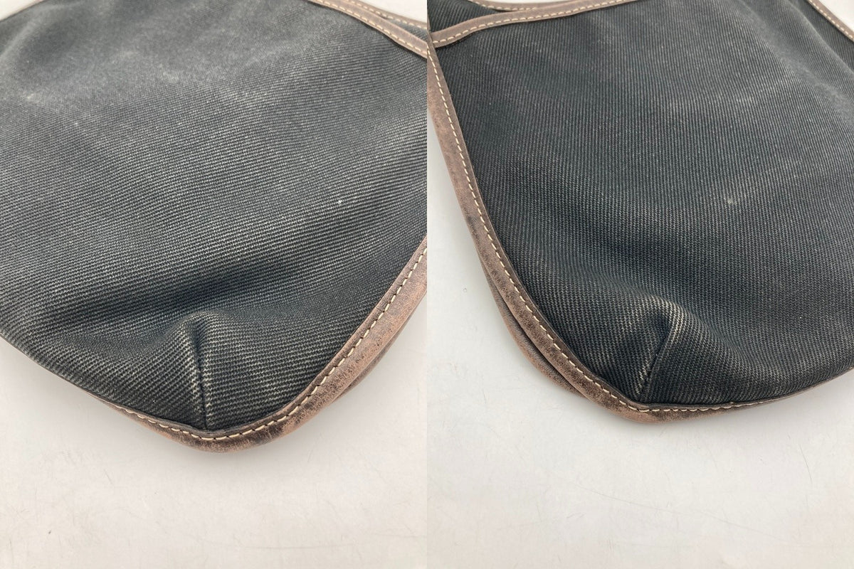 COACH コーチ USA製 キャンバス×レザー ショルダーバッグ 8114 中古 D4