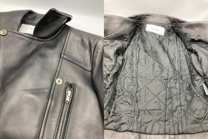 LE CIEL BLEU ルシェルブルー ラムレザー ダブルライダース ジャケット 19S64002-1 サイズ36 レディース 中古 D4