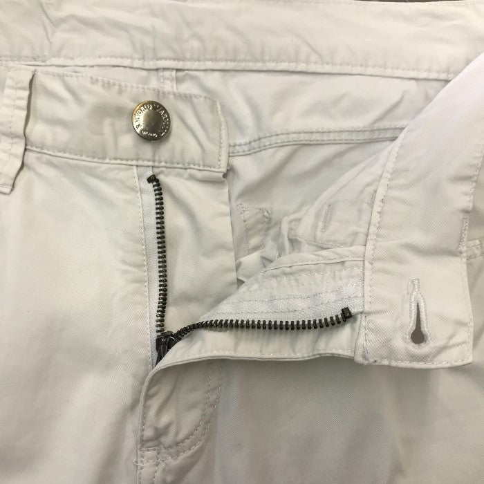 EMPORIO ARMANI エンポリオアルマーニ パンツ メンズ コットン スリムフィット ズボン ホワイト 28インチ J08SA 中古 T1