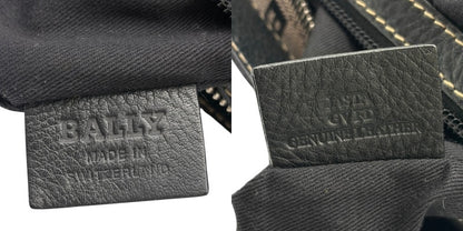 BALLY バリー モノグラム ワンショルダー バッグ ブランド レディース 総柄 レザー キャンバス 鞄 中古 W４